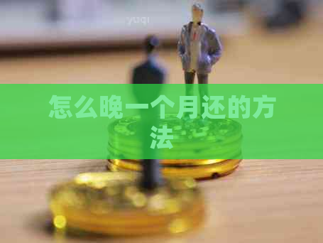怎么晚一个月还的方法