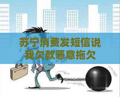 苏宁消费发短信说我欠款恶意拖欠