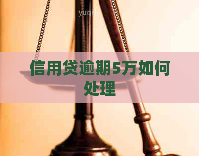 信用贷逾期5万如何处理