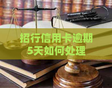 招行信用卡逾期5天如何处理
