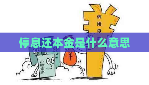 停息还本金是什么意思