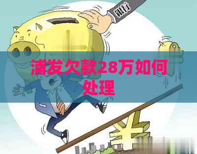 浦发欠款28万如何处理
