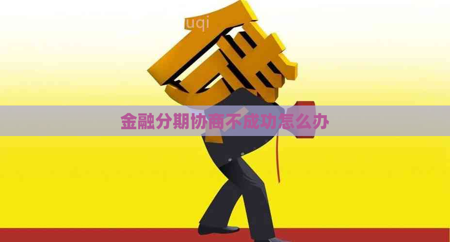 金融分期协商不成功怎么办