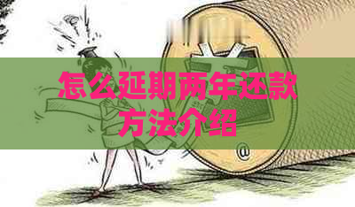 怎么延期两年还款方法介绍