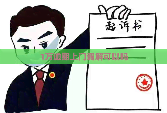 1万逾期上门调解可以吗