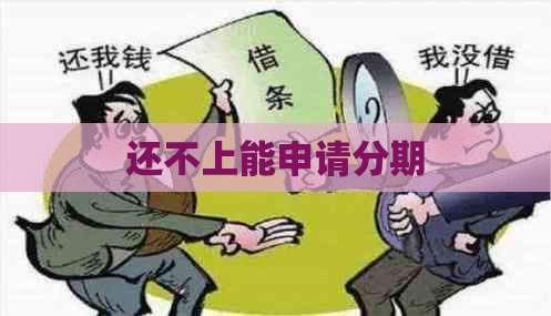 还不上能申请分期