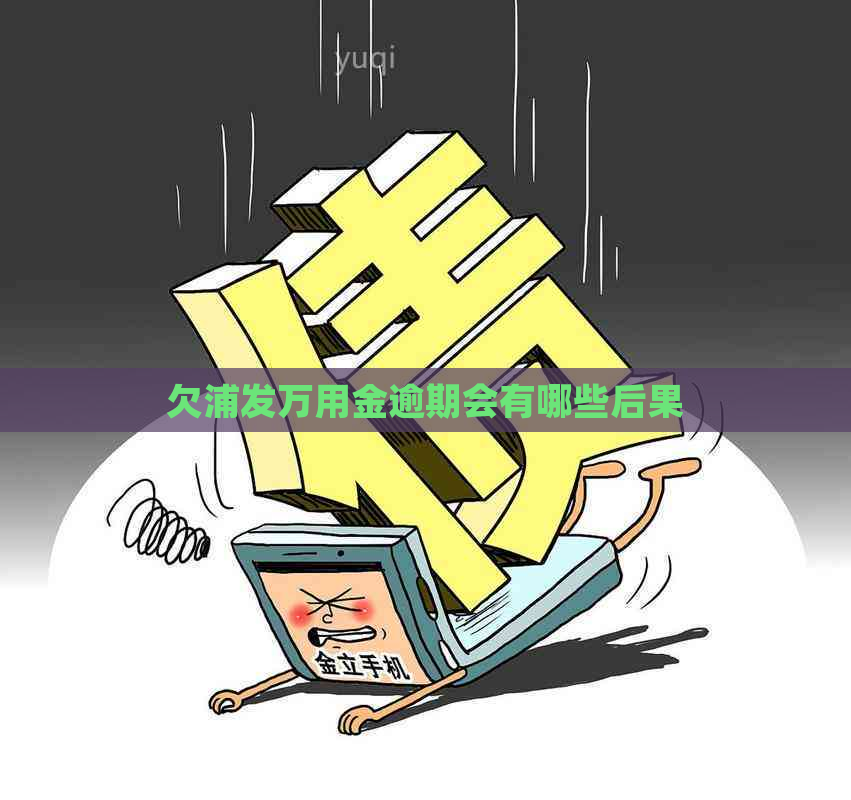 欠浦发万用金逾期会有哪些后果