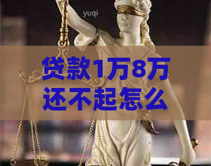 贷款1万8万还不起怎么办