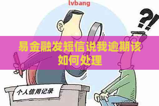 易金融发短信说我逾期该如何处理