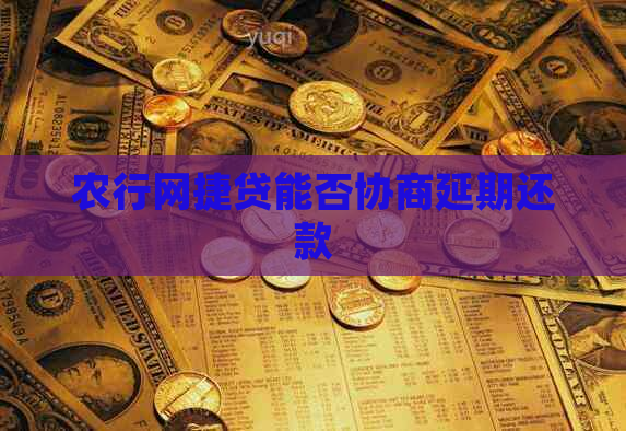 农行网捷贷能否协商延期还款