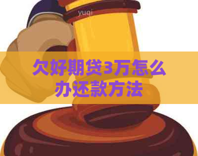 欠好期贷3万怎么办还款方法