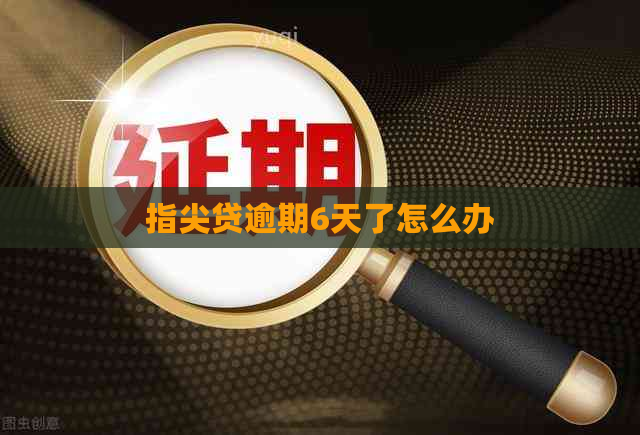指尖贷逾期6天了怎么办
