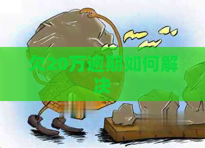 欠20万逾期如何解决