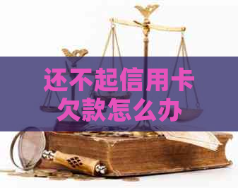 还不起信用卡欠款怎么办