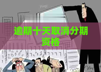 逾期十天取消分期资格