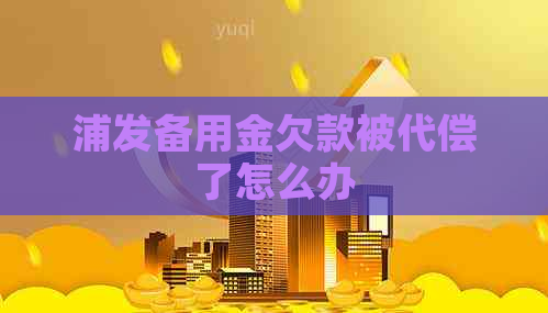 浦发备用金欠款被代偿了怎么办