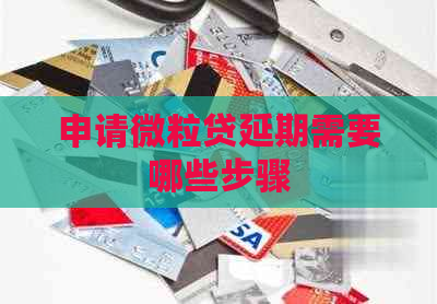 申请微粒贷延期需要哪些步骤