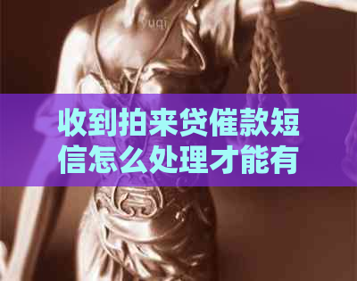 收到拍来贷催款短信怎么处理才能有效应对