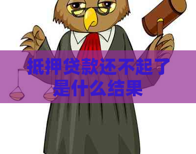 抵押贷款还不起了是什么结果