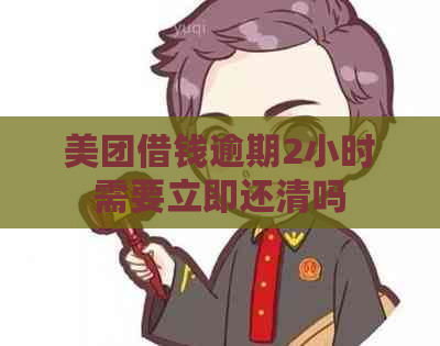 美团借钱逾期2小时需要立即还清吗