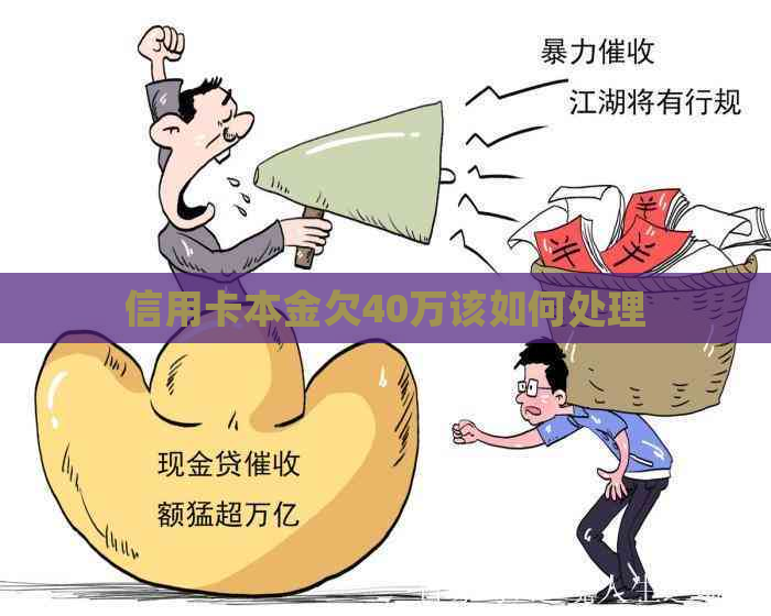 信用卡本金欠40万该如何处理