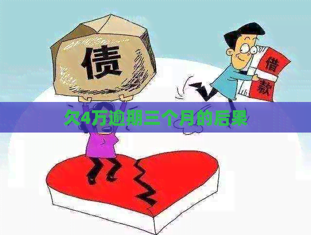 欠4万逾期三个月的后果