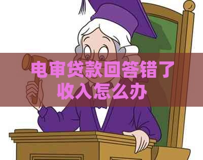 电审贷款回答错了收入怎么办