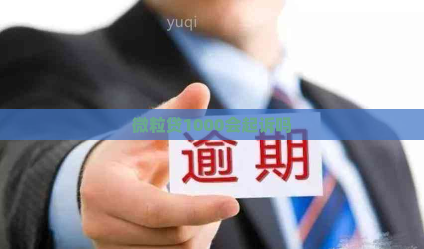微粒贷1000会起诉吗