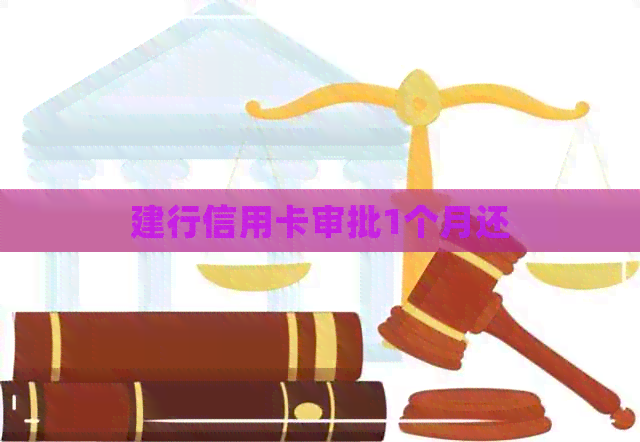 建行信用卡审批1个月还