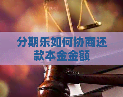 如何协商还款本金金额