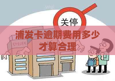 浦发卡逾期费用多少才算合理