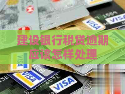 建设银行税贷逾期应该怎样处理