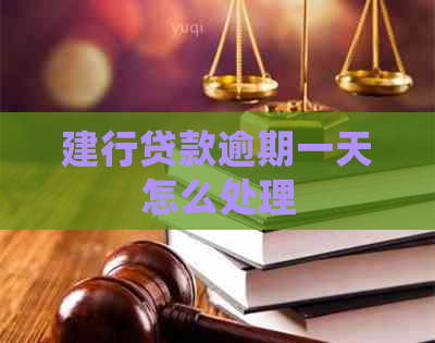 建行贷款逾期一天怎么处理