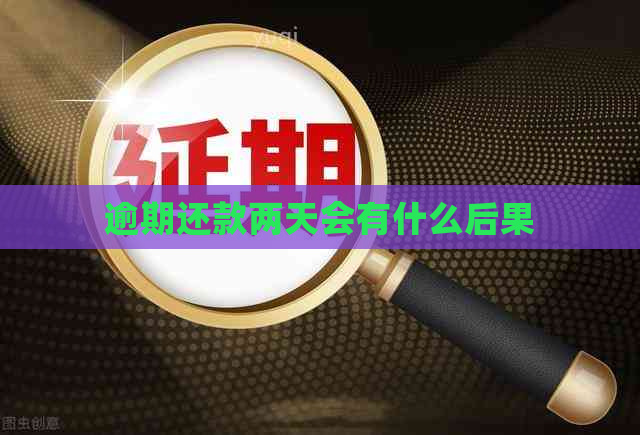 逾期还款两天会有什么后果