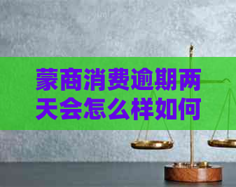 蒙商消费逾期两天会怎么样如何处理