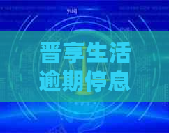 晋享生活逾期停息挂账