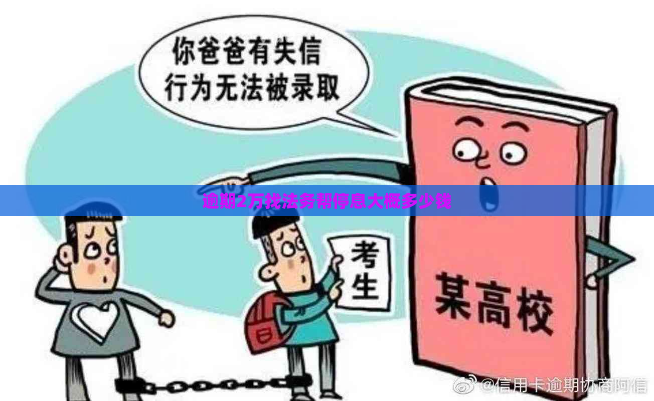 逾期2万找法务帮停息大概多少钱