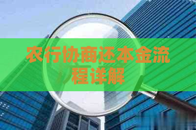 农行协商还本金流程详解