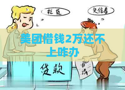 美团借钱2万还不上咋办