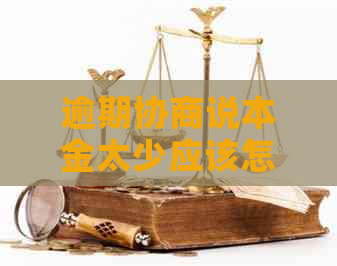 逾期协商说本金太少应该怎么办