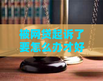 被网贷起诉了要怎么办才好