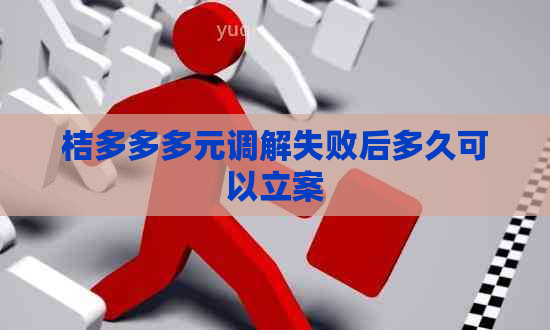 桔多多多元调解失败后多久可以立案