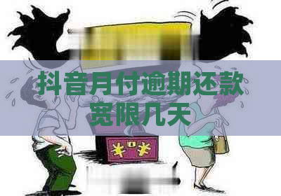 抖音月付逾期还款宽限几天