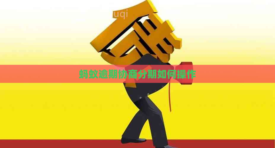 蚂蚁逾期协商分期如何操作