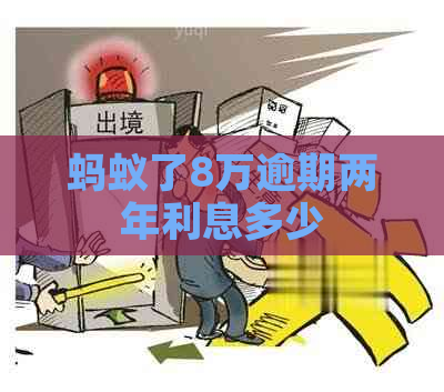 蚂蚁了8万逾期两年利息多少