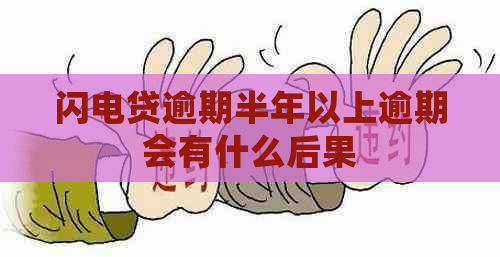 闪电贷逾期半年以上逾期会有什么后果