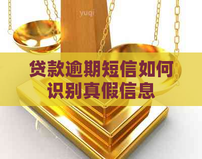 贷款逾期短信如何识别真假信息