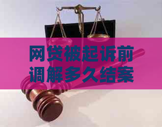 网贷被起诉前调解多久结案该怎么办