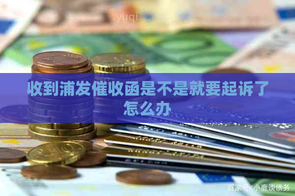 收到浦发函是不是就要起诉了怎么办