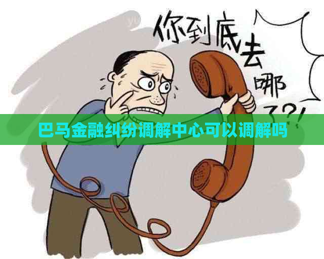巴马金融纠纷调解中心可以调解吗